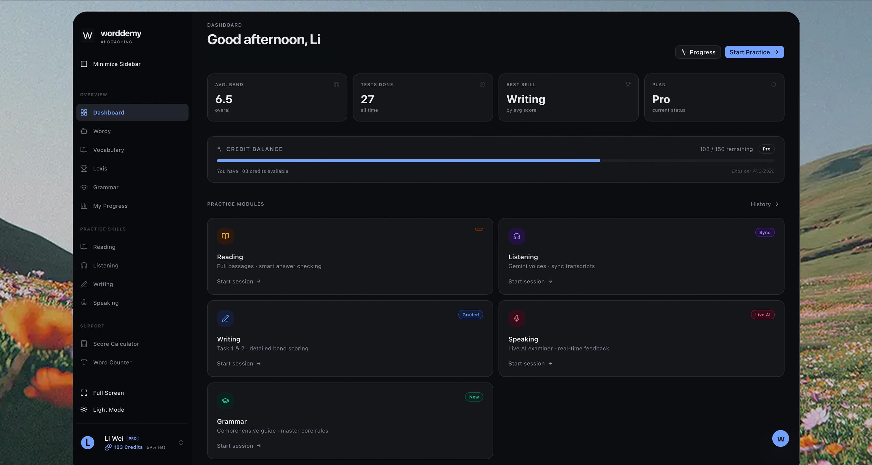 IELTS AI Tutor Dashboard